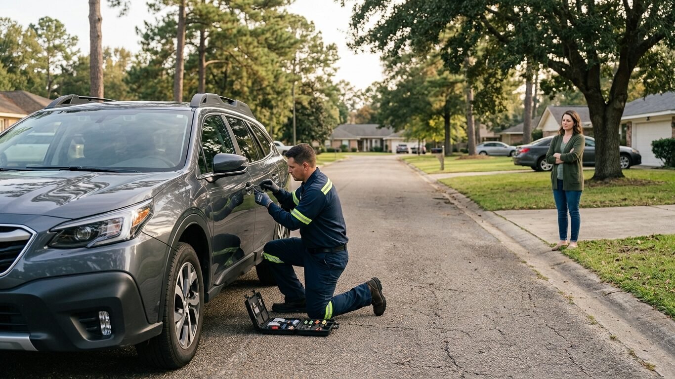 Professional vehicle lockout service Petal, MS providing safe vehicle access