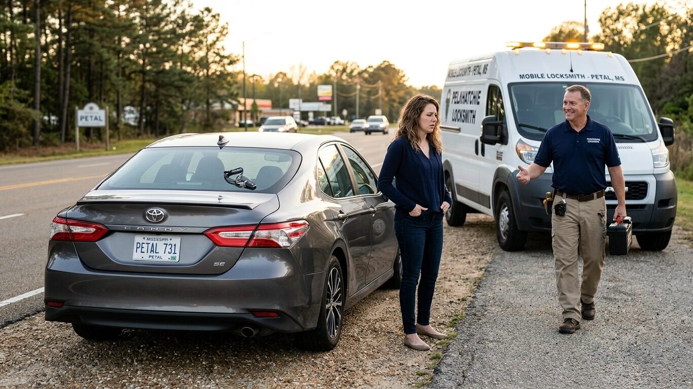 Vehicle lockout service Petal, MS for keys locked inside a modern car